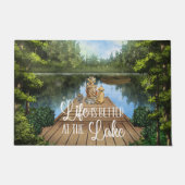 Het leven is beter op het meer deurmat (Voorkant)