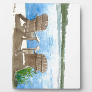 Het leven is beter op het meer fotoplaat