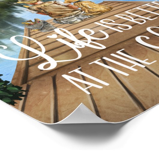 Het leven is beter op het meer poster (Hoek)