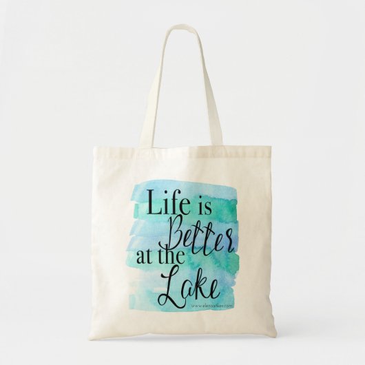Het leven is beter op het meer tote bag (Voorkant)
