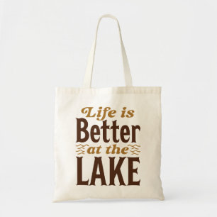 Het leven is beter op het meer tote bag