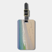 Het leven is beter op het strand bagagelabel (Voorkant verticaal)