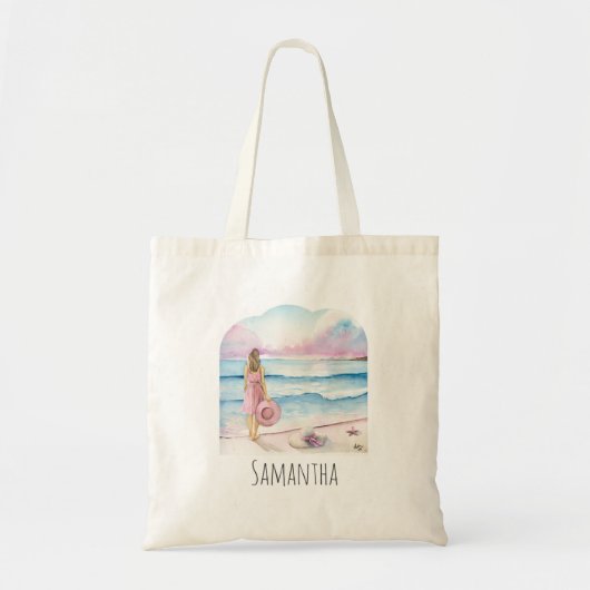 Het leven is beter op het strand Persoonlijk gemaa Tote Bag (Voorkant)