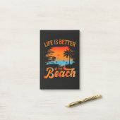 Het leven is beter op het strand post-it® notes (Op bureau)