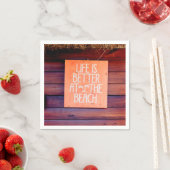 Het leven is beter op het strand servet (Insitu)