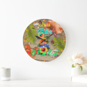 Het leven is beter op het strand Tropische Summer  Grote Klok (Huis)