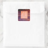 Het leven is beter op het strand vierkante sticker (Tas)