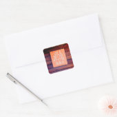 Het leven is beter op het strand vierkante sticker (Envelop)