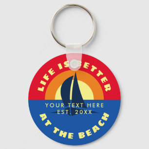Het leven is beter op het strand zomervakantiebest sleutelhanger