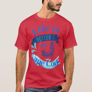Het leven is beter op kabeljauw t-shirt
