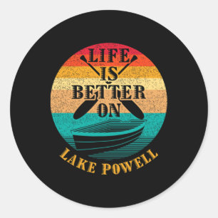 Het leven is beter op Lake Powell Funny boot humor Ronde Sticker