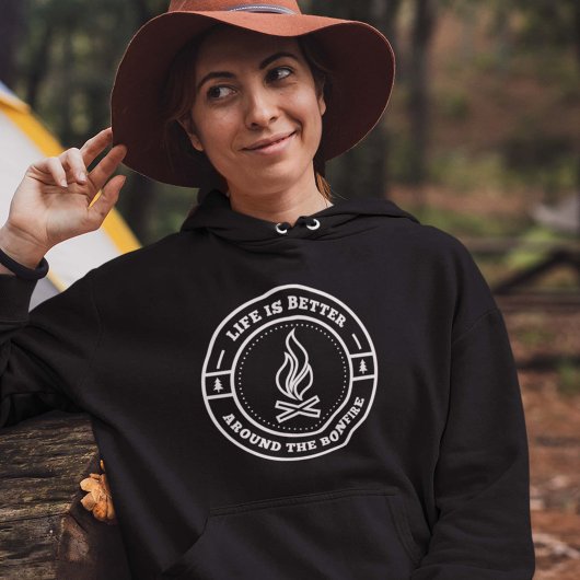 Het leven is beter rond de Bonfire-hoodie Hoodie