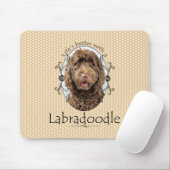 Het leven is beter voor Labradoedle Mousepad Muismat (Met muis)