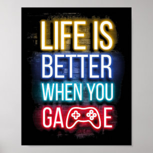 Het Leven Is Beter Wanneer Je Game Controller Vide Poster