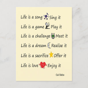 Het leven is briefkaart