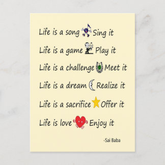 Het leven is briefkaart