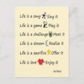 Het leven is briefkaart (Voorkant)