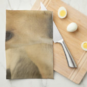 "Het leven is de moeilijkste school" Dog Art Print Theedoek (Quarter Fold)