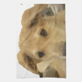 "Het leven is de moeilijkste school" Dog Art Print Theedoek (Verticaal)