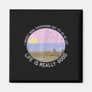 Het leven is echt goed zomervakantie grafisch magneet