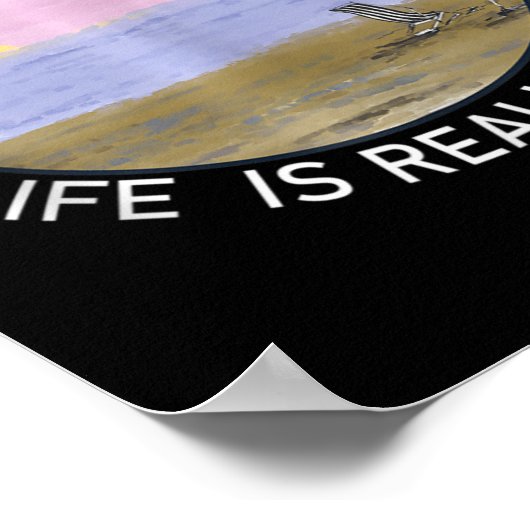 Het leven is echt goed zomervakantie grafisch poster (Hoek)