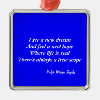 Het leven is echt metalen ornament