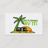 Het leven is een avontuur, dus RV het Visitekaartje (Achterkant)