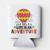 Het leven is een avontuurkoeleraar blikjeskoeler (Achterkant)