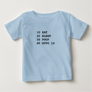 Het leven is een BASIC-shirt met korte mouwen