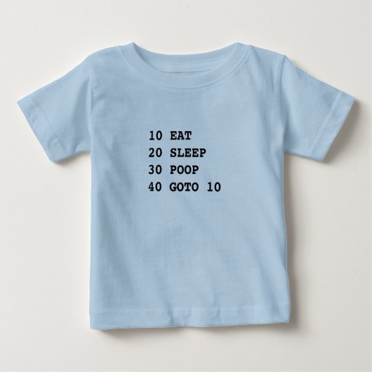 Het leven is een BASIC-shirt met korte mouwen (Voorkant)
