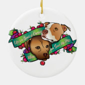 Het leven is een Bowl van Kersen... Keramisch Ornament (Achterkant)