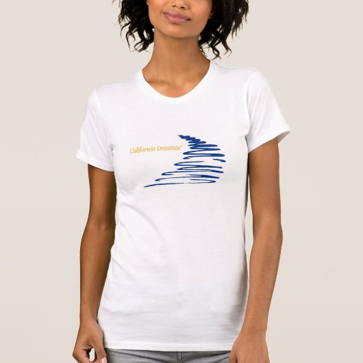 Het leven is een Breeze®_Squiggly Lines California T-shirt (Voorkant)