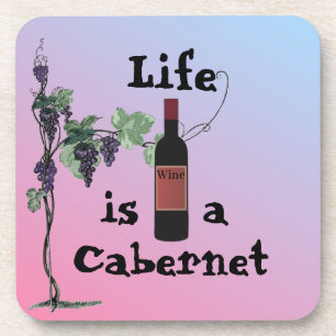 Het leven is een Cabernet Beverage Coaster Bier Onderzetter