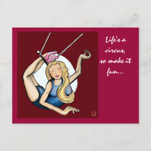 Het leven is een circus, dus maak het leuk... briefkaart