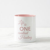 Het leven is ÉÉN constante het Helen Inspirerend C Mok (Midden)