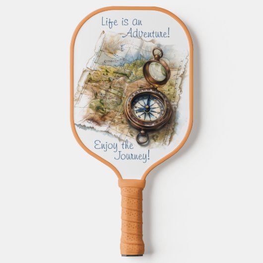 Het leven is een dubbelzijdig avontuur pickleball paddle (Voorkant)