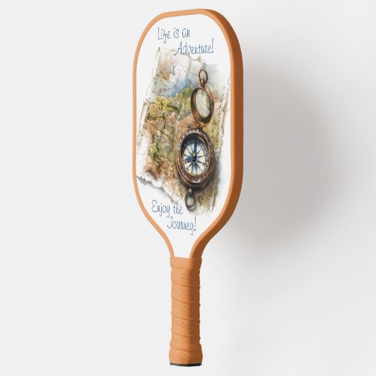 Het leven is een dubbelzijdig avontuur pickleball paddle (Links)