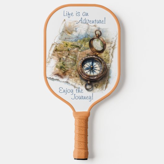 Het leven is een dubbelzijdig avontuur pickleball paddle (Achterkant)