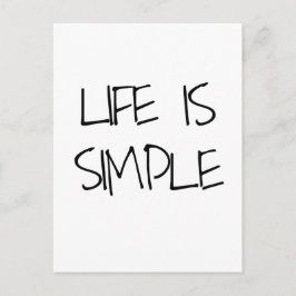 Het leven is een eenvoudig Inspirerend Briefkaart