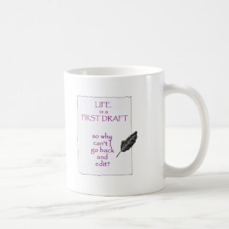 Het leven is een eerste concept koffiemok