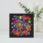 Het leven is een feest kaart (Staand voorkant)