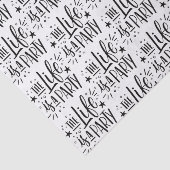 "Het leven is een feest" Tissue Paper – vrolijk ca Tissuepapier (Detail)