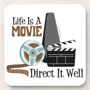 Het leven is een film bier onderzetter