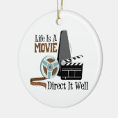 Het leven is een film keramisch ornament (Links)