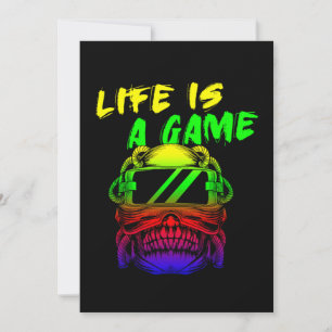 Het leven is een gamer van VR-gamers die virtueel  Kaart