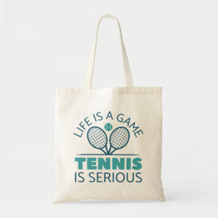 Het leven is een gametennis. tote bag