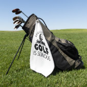 Het leven is een gamgolf die serieus is golfhanddoek (Groen)