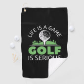Het leven is een gamgolf die serieus is golfhanddoek (Insitu)