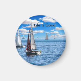 Het leven is een goed Sailing Magnet Magneet