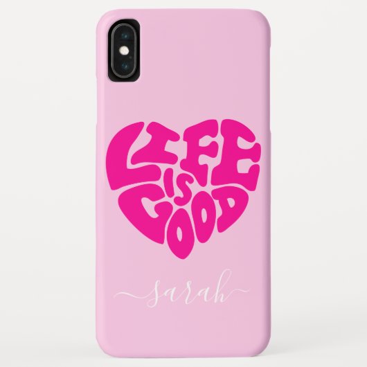 Het leven is een goede aangepaste hartbenaming Case-Mate iPhone case (Achterkant)